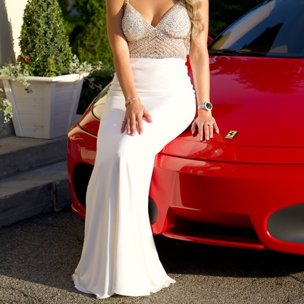 Stunning white Jovani engagement dress. Size 4
